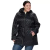 Plus Size Nine West Hooded Diamond-Quilted Belted Jacket -Clothing Sales Store 3803741