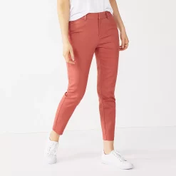 Women's Nine West Slim Ankle Pants -Clothing Sales Store 4549881 Mauve Jewel