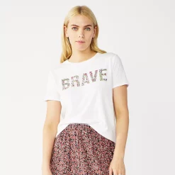 Women's Nine West Crewneck Graphic Tee -Clothing Sales Store 4646703 Brave Floral