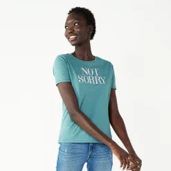 Women's Nine West Crewneck Graphic Tee -Clothing Sales Store 4646703 Not Sorry