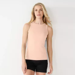 Women's Nine West Ribbed Tank -Clothing Sales Store 4841430 Faint Whisper