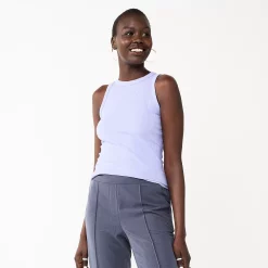 Women's Nine West Ribbed Tank -Clothing Sales Store 4841430 Kelly Lavender