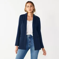 Women's Nine West Relaxed Blazer -Clothing Sales Store 4951623 Avery Navy
