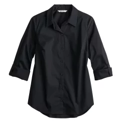 Petite Nine West Long Sleeve Structured Shirt -Clothing Sales Store 4956661 ALT5