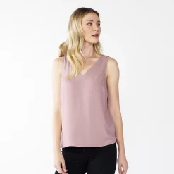 Petite Nine West V-Neck Tank -Clothing Sales Store 4957403 Washed Grape
