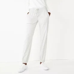 Women's Nine West Elastic-Cuff Relaxed Jogger Pants 14 Women's Nine West Elastic-Cuff Relaxed Jogger Pants -Clothing Sales Store 5028329 Gray Heather
