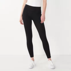 Petite Nine West Seamed Tummy Control Ponte Leggings -Clothing Sales Store 5032426 Black