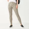 Petite Nine West Seamed Tummy Control Ponte Leggings -Clothing Sales Store 5032426 Tan Plaid