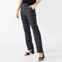 Women's Nine West Magic Waist Barely Bootcut Pants 20 Women's Nine West Magic Waist Barely Bootcut Pants -Clothing Sales Store 5033819 Dark Char Plaid