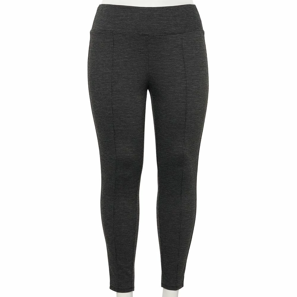 Plus Size Nine West Seamed Tummy-Control Ponte Leggings 6 Plus Size Nine West Seamed Tummy-Control Ponte Leggings - Image 4