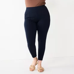 Plus Size Nine West Seamed Tummy-Control Ponte Leggings 20 Plus Size Nine West Seamed Tummy-Control Ponte Leggings -Clothing Sales Store 5035946 Sky Captain