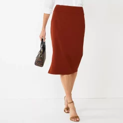 Women's Nine West Pull-On Ponte Pencil Skirt 9 Women's Nine West Pull-On Ponte Pencil Skirt -Clothing Sales Store 5069717 Cherry Merlot