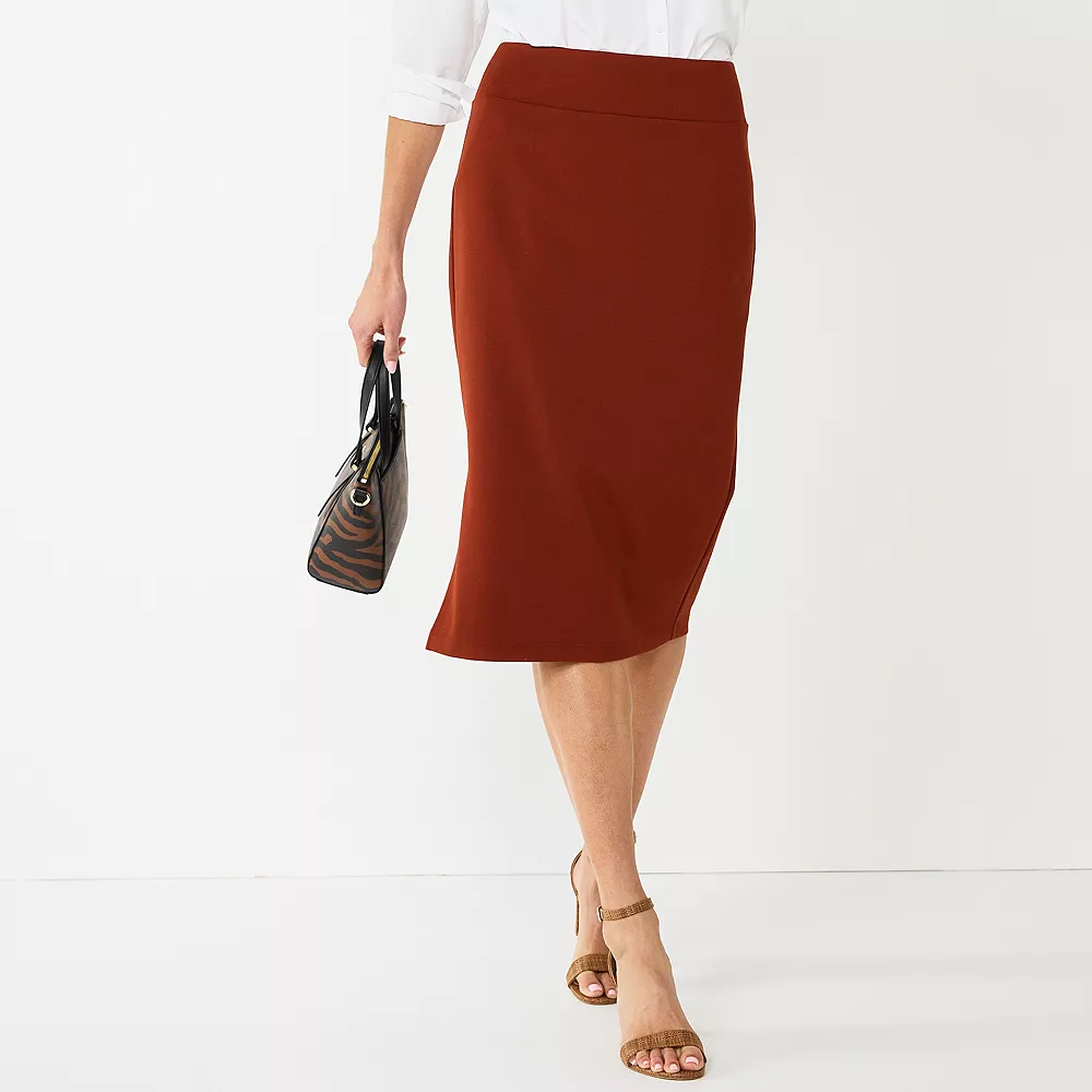 Women's Nine West Pull-On Ponte Pencil Skirt 5 Women's Nine West Pull-On Ponte Pencil Skirt - Image 3