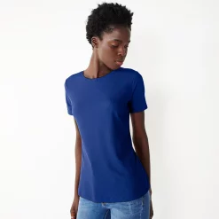 Petite Nine West Essential Crewneck Tee -Clothing Sales Store 5086783 Blue Rib
