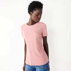 Petite Nine West Essential Crewneck Tee -Clothing Sales Store 5086783 Lilac Necklace Rib