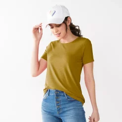 Petite Nine West Essential Crewneck Tee -Clothing Sales Store 5086783 Olive