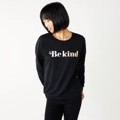 Women's Nine West Graphic Sweatshirt -Clothing Sales Store 5103936 Be Kind