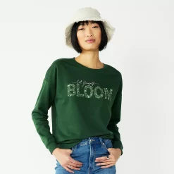 Women's Nine West Graphic Sweatshirt -Clothing Sales Store 5103936 Bloom