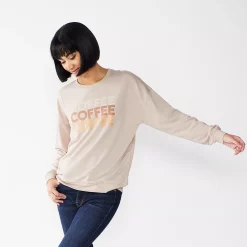 Women's Nine West Graphic Sweatshirt -Clothing Sales Store 5103936 Coffee Coffee
