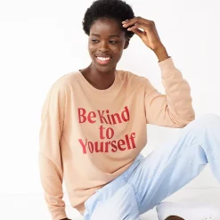 Women's Nine West Graphic Sweatshirt -Clothing Sales Store 5103936 Kind To Yourself