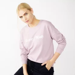 Women's Nine West Graphic Sweatshirt -Clothing Sales Store 5103936 Love More