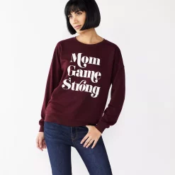 Women's Nine West Graphic Sweatshirt -Clothing Sales Store 5103936 Mom Game Strong