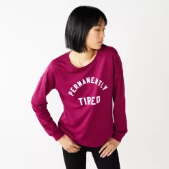 Women's Nine West Graphic Sweatshirt -Clothing Sales Store 5103936 Permanently Tired