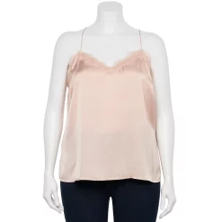 Plus Size Nine West V-Neck Camisole -Clothing Sales Store 5114982 Faint Whisper