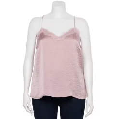 Plus Size Nine West V-Neck Camisole -Clothing Sales Store 5114982 Washed Grape