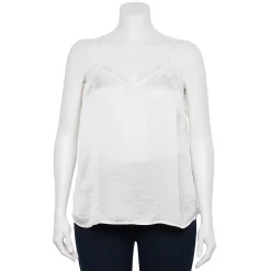 Plus Size Nine West V-Neck Camisole -Clothing Sales Store 5114982 White