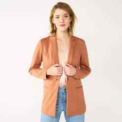 Petite Nine West Relaxed Blazer -Clothing Sales Store 5128374 Mocha Frosting