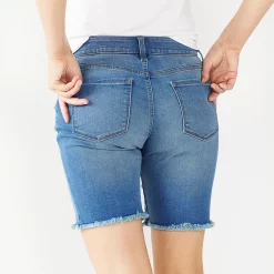 Women's Nine West Slimming Pocket High-Waisted Bermuda Shorts -Clothing Sales Store 5204233 ALT