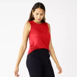 Nine West Essential Easy High-Neck Tank -Clothing Sales Store 5214280 Cupid Bow