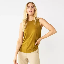 Nine West Essential Easy High-Neck Tank -Clothing Sales Store 5214280 Destiny Green