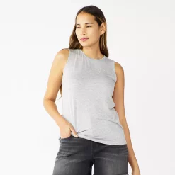 Nine West Essential Easy High-Neck Tank -Clothing Sales Store 5214280 Gray Fox Heather