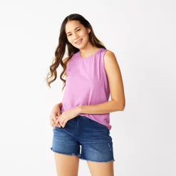 Nine West Essential Easy High-Neck Tank -Clothing Sales Store 5214280 Lavender Mauve
