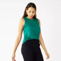 Nine West Essential Easy High-Neck Tank -Clothing Sales Store 5214280 Night Tide