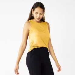 Nine West Essential Easy High-Neck Tank -Clothing Sales Store 5214280 Toasted Olive