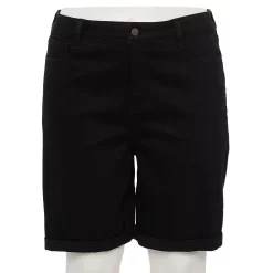 Plus Size Nine West Slimming Pocket Bermuda Shorts -Clothing Sales Store 5214366 Black