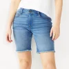 Petite Nine West Slimming Bermuda Jean Shorts -Clothing Sales Store 5215184 Light Medium Wash