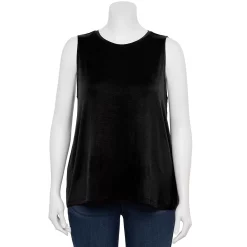 Plus Size Nine West Essential Easy High-Neck Tank -Clothing Sales Store 5234070 Black