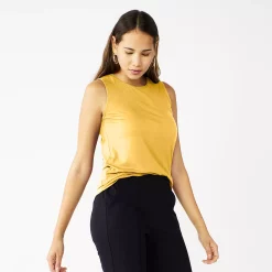 Petite Nine West Essential High Neck Tank -Clothing Sales Store 5234193 Toasted Olive