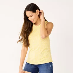 Petite Nine West Essential High Neck Tank -Clothing Sales Store 5234193 Yellow Palms