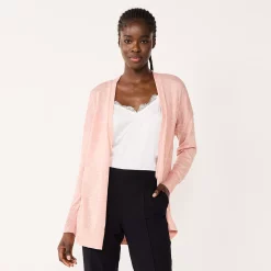 Women's Nine West Essential Lightweight Cardigan -Clothing Sales Store 5234642 Ana Pink