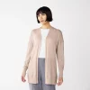 Women's Nine West Essential Lightweight Cardigan -Clothing Sales Store 5234642 Dusty Salt Heather
