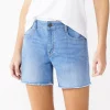Women's Nine West Slimming Pocket Shorts -Clothing Sales Store 5242666 Light Wash