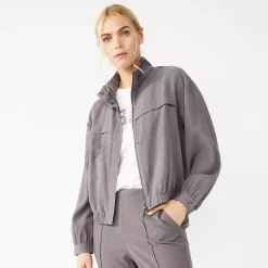 Petite Nine West Draped Bomber Jacket -Clothing Sales Store 5243540 Shark Cove