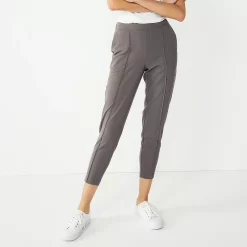 Women's Nine West Curvy Relaxed Pintucked Crop Pants -Clothing Sales Store 5245416 Shark Cove