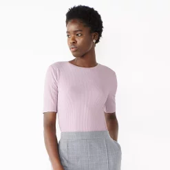 Petite Nine West Essential Elbow Sleeve Tee -Clothing Sales Store 5247058 Enlighten Purple