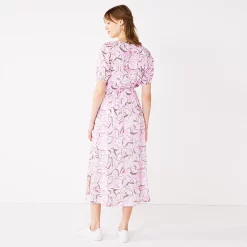 Women's Nine West Puff Sleeve Maxi Dress -Clothing Sales Store 5261378 ALT